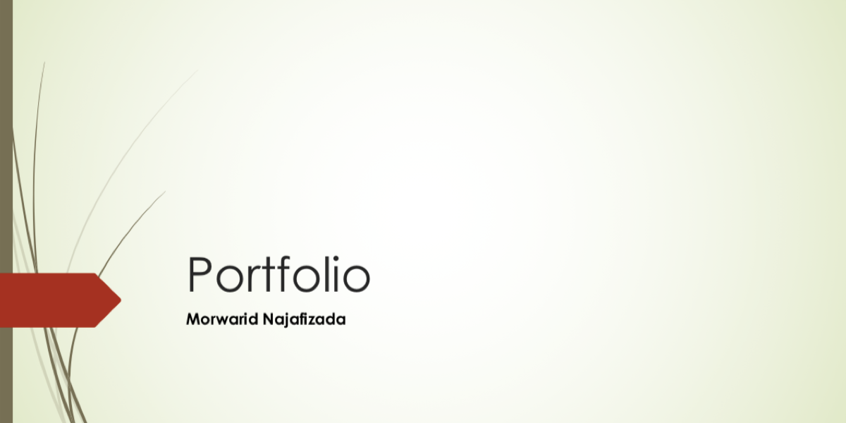 Morwarid Najafizada's Portfolio Project