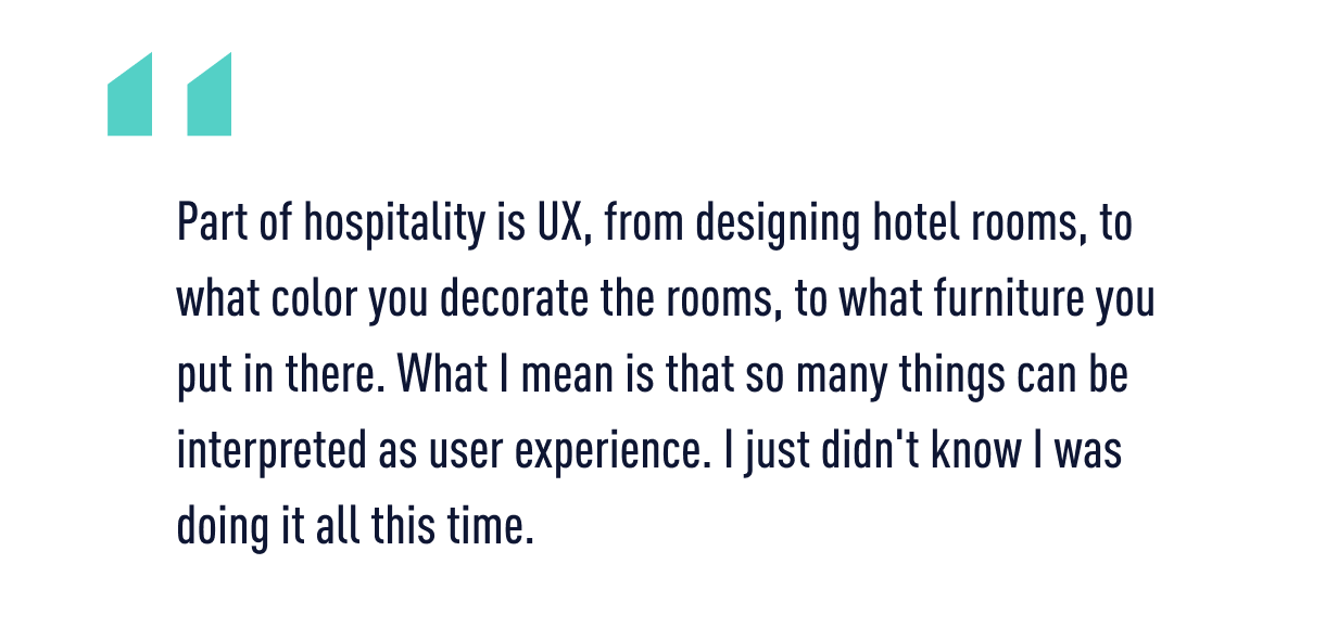 A quote from Kylie about her career change journey